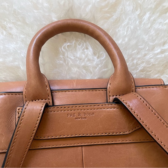 Rag & Bone Mini Pilot Drawstring Flap Leather Backpack - Picture 4 of 5